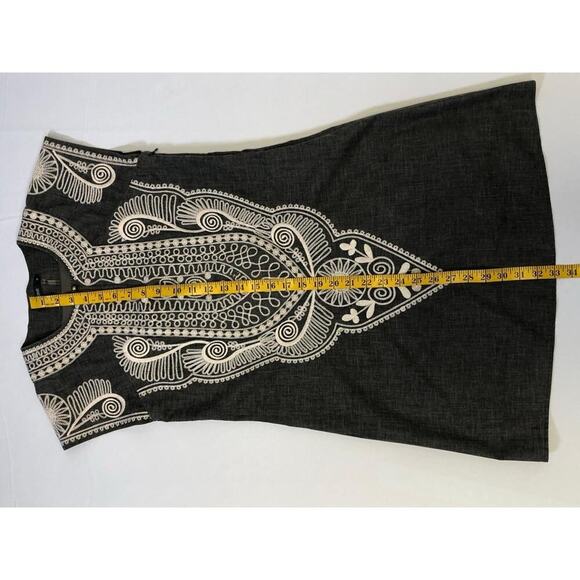THEME Embroidered Linen Blend Dress Ethnic BOHO Womens Size Small NWOT - Picture 6 of 11